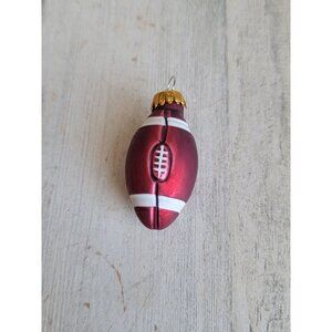 Mini blown glass football sport ornament Xmas